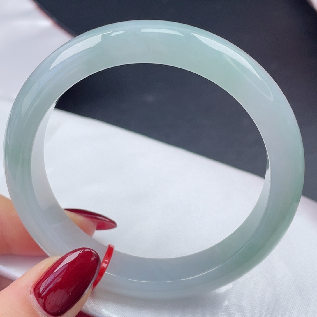 翡翠未镶嵌手镯58圈口