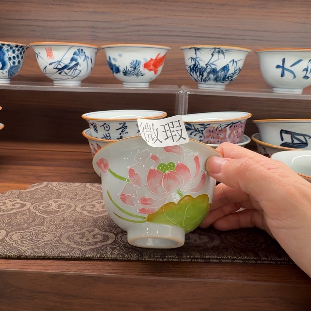 微瑕釉下彩纯手绘