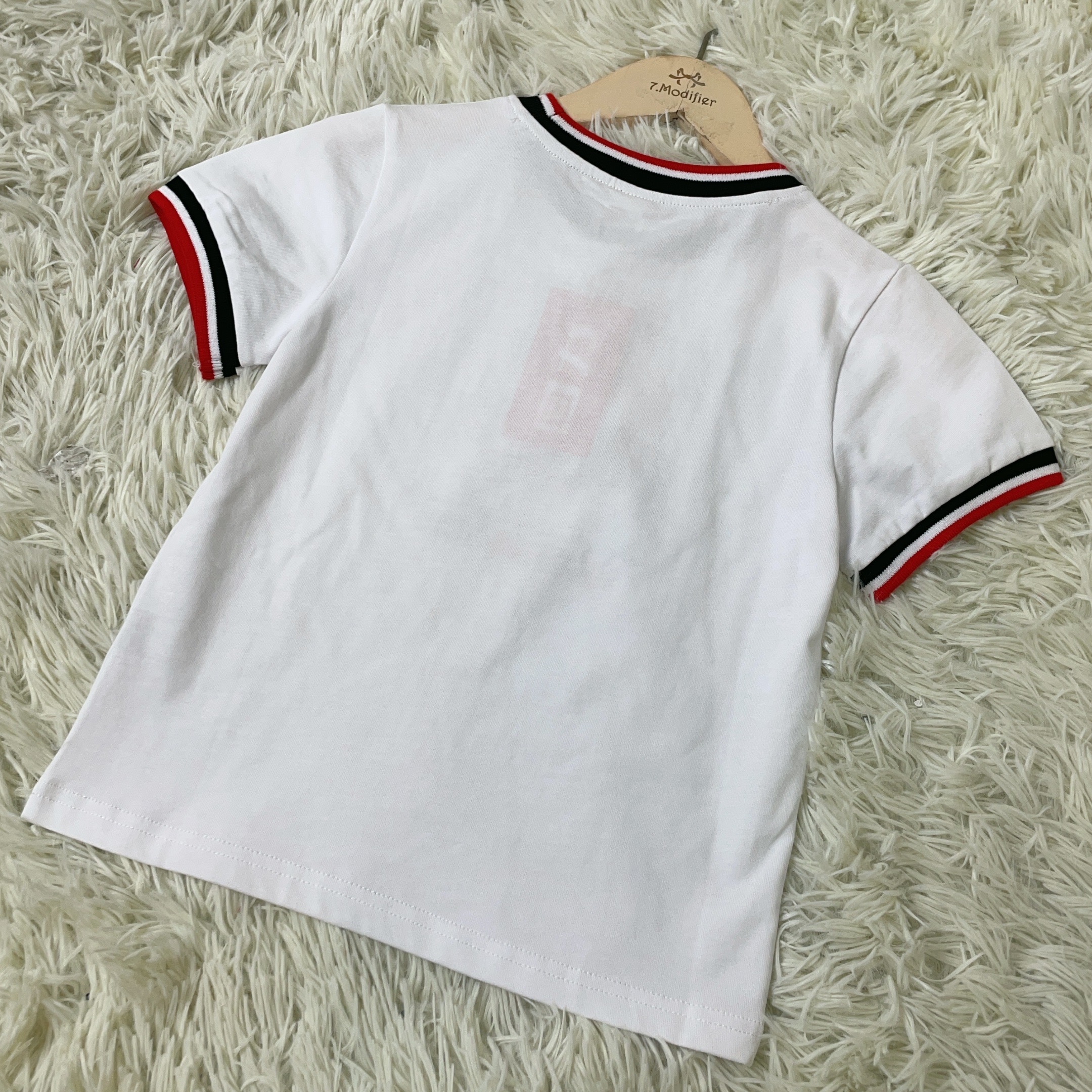 回家 中大童圆领纯棉字母休闲运动T恤 A01354