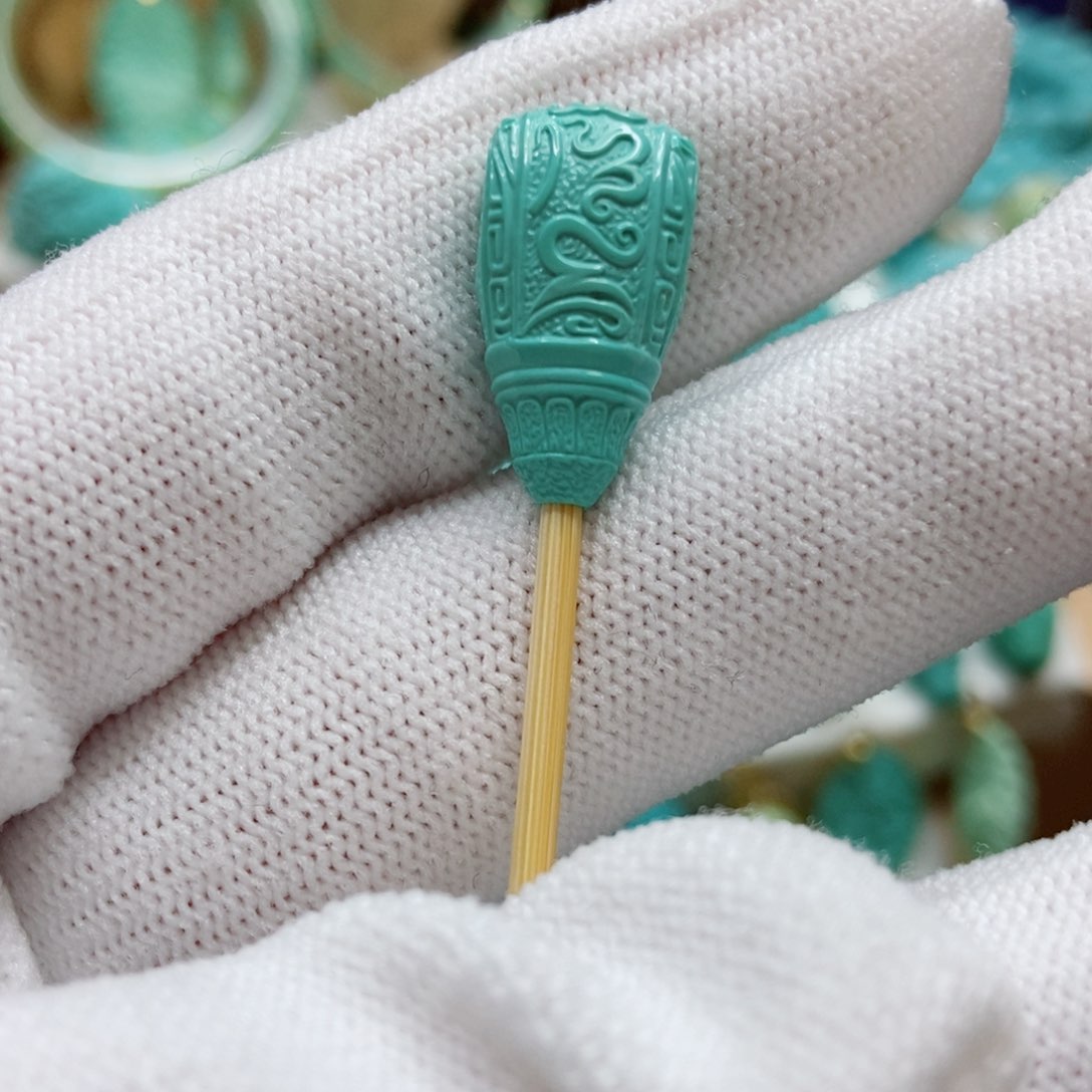 绿松石六字真言三通10.4未镶嵌