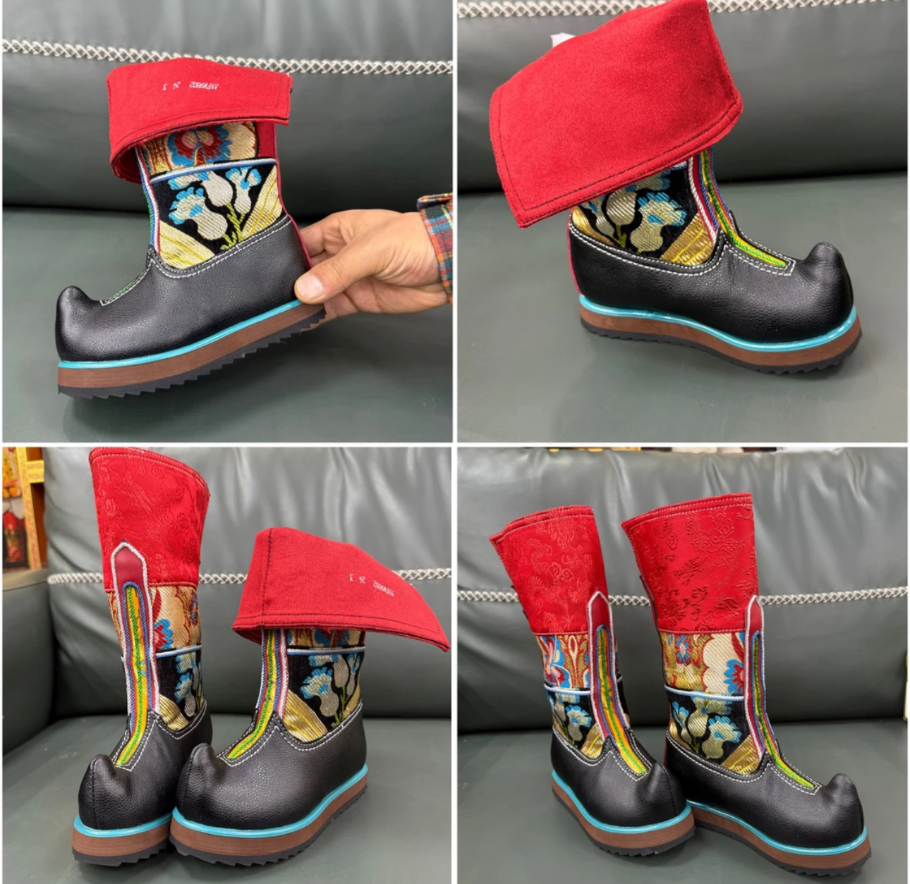 儿童藏式马丁靴靴子