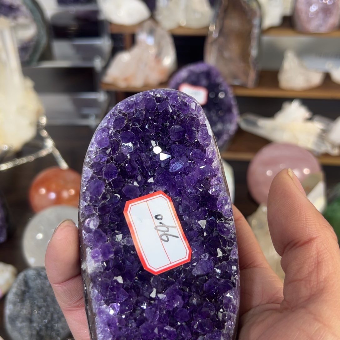 紫晶天然矿标，默认微瑕未镶嵌