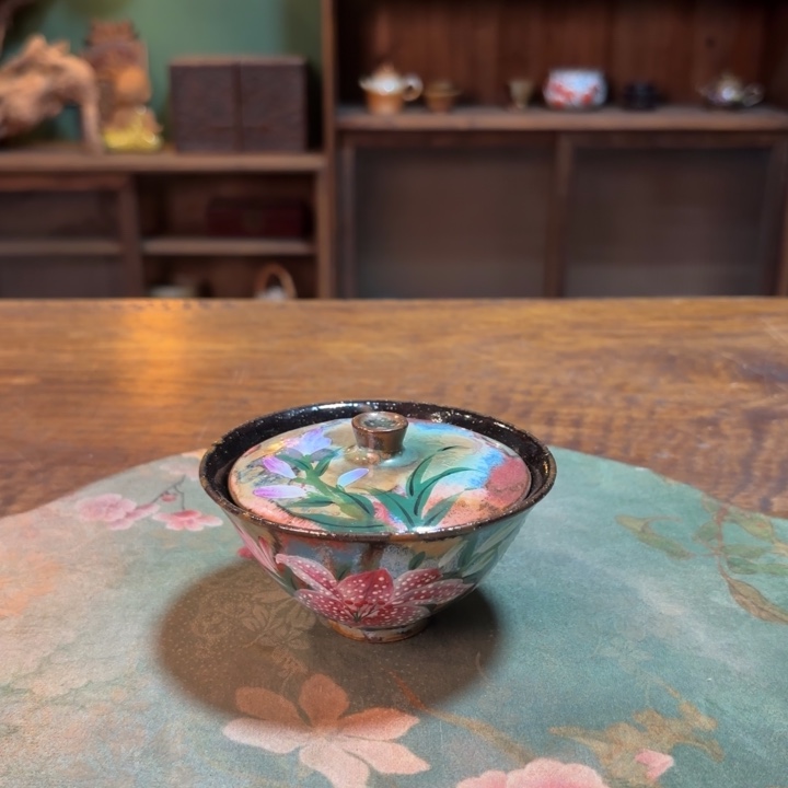 柴烧纯手工手绘陶瓷