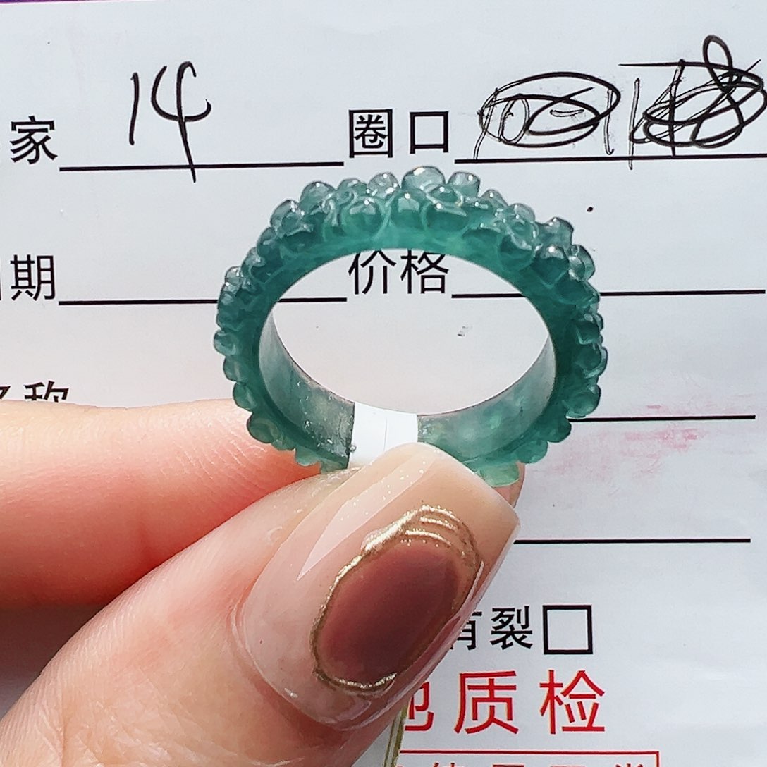 翡翠戒指未镶嵌缅甸天然翡翠