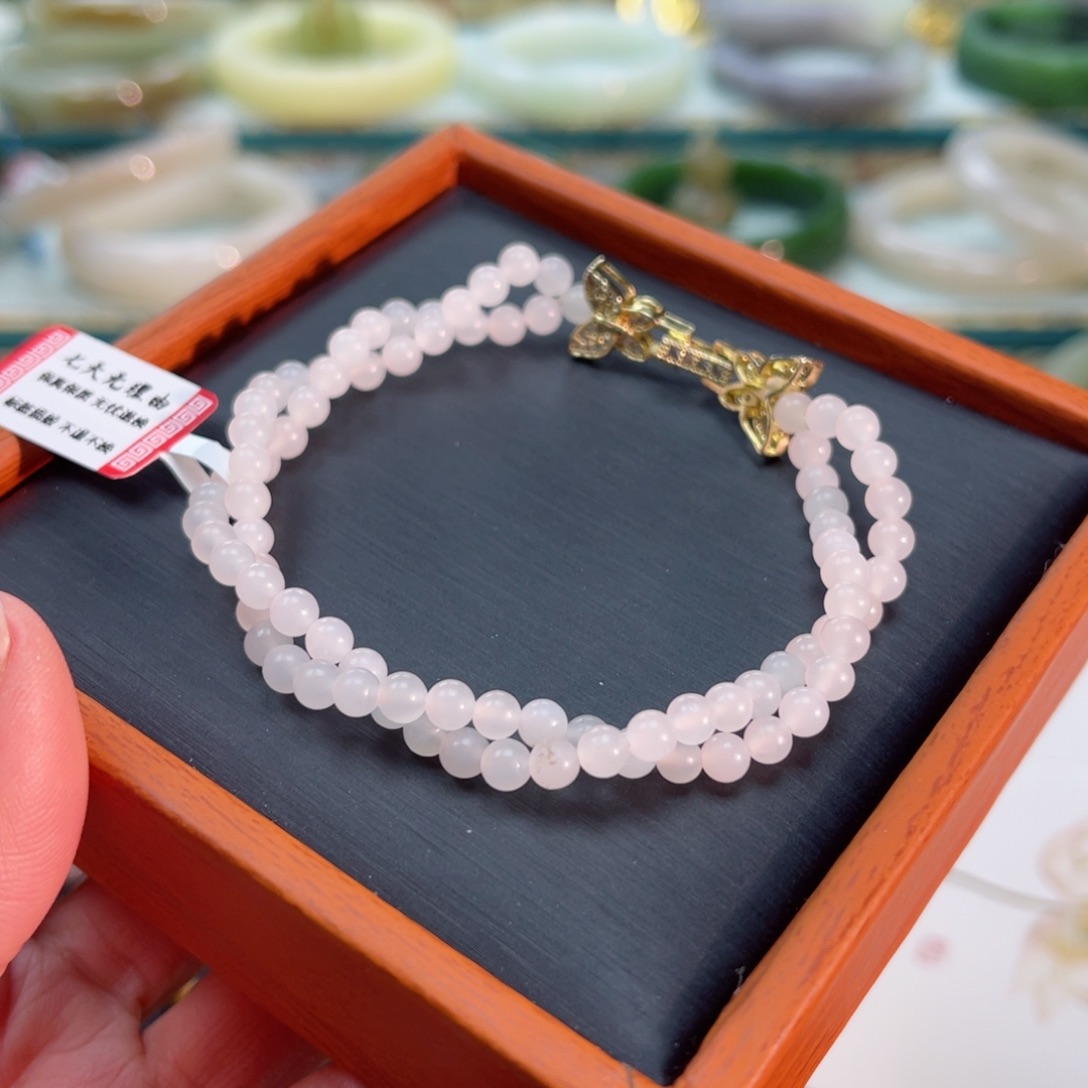 和田玉手链未镶嵌白玉手链