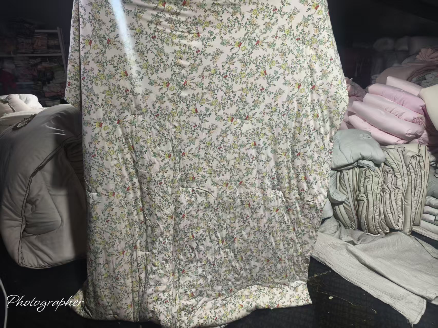 碎花纯棉针织春秋被
