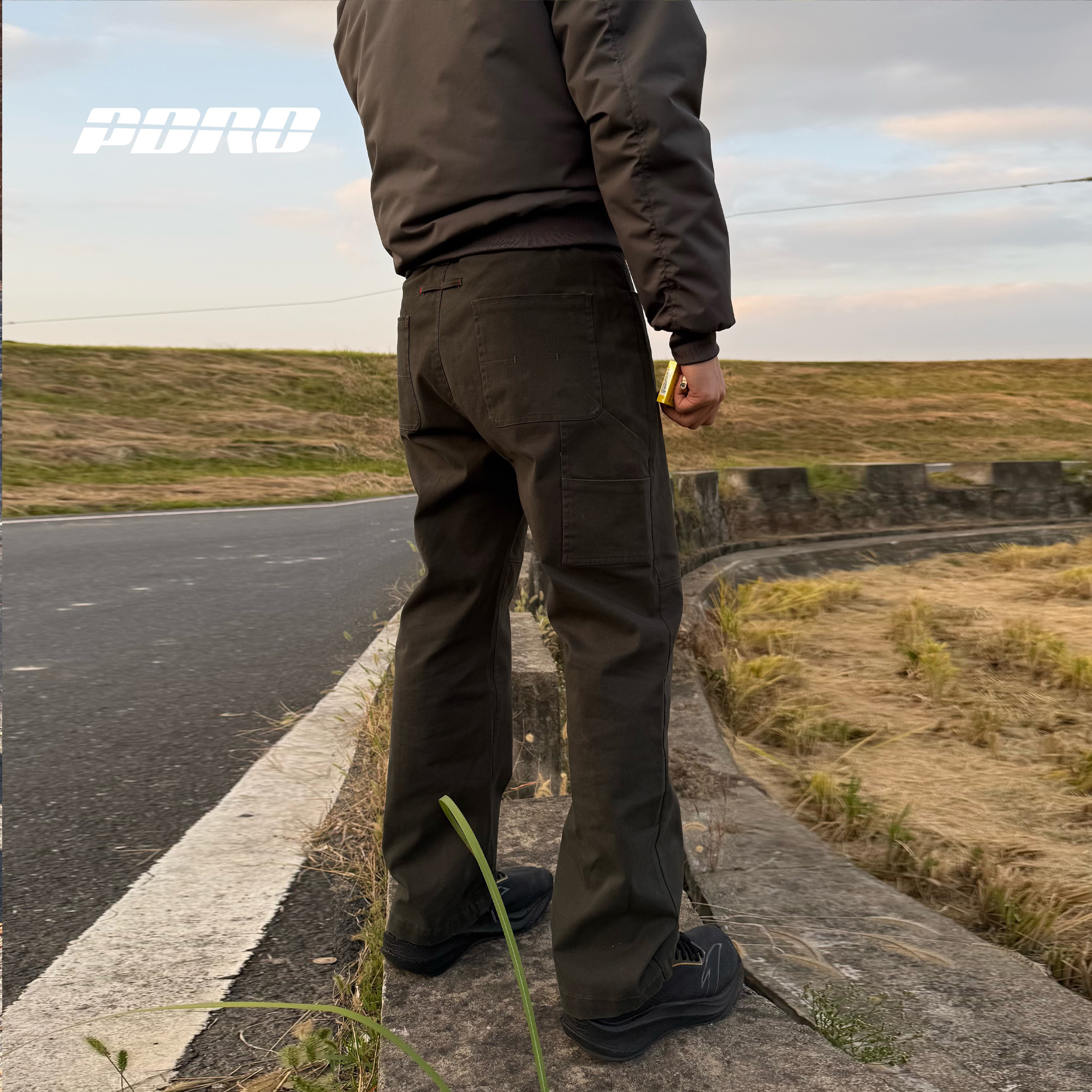 【牧场工装裤】25AW秋冬弹力斜纹通勤美式直筒伐木立体剪裁长裤 