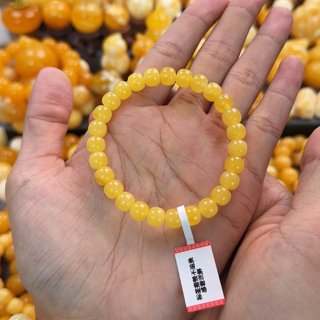 琥珀未镶嵌珠宝奇石8mm同料