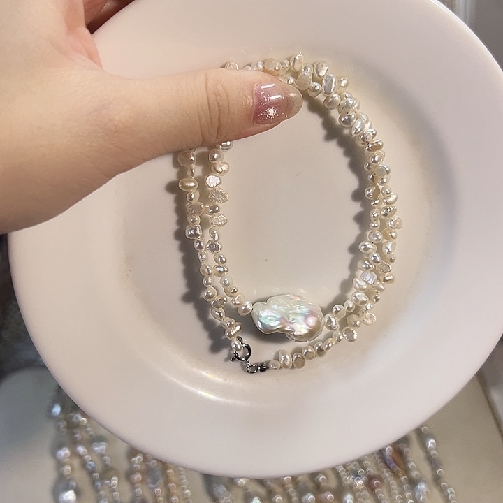 S***a银S925镶嵌淡水珍珠设计款天然淡水珍珠