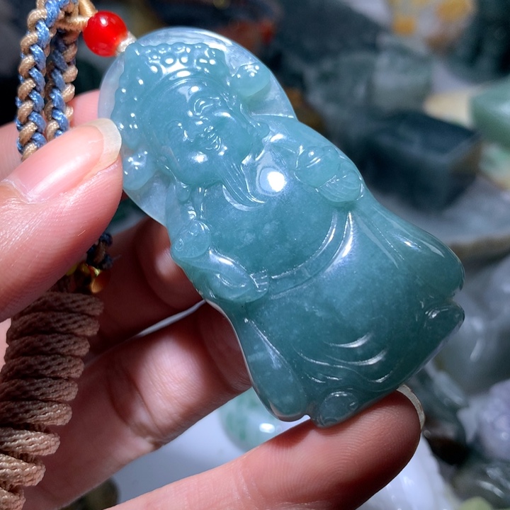 翡翠颈饰未镶嵌保真天然A货翡翠