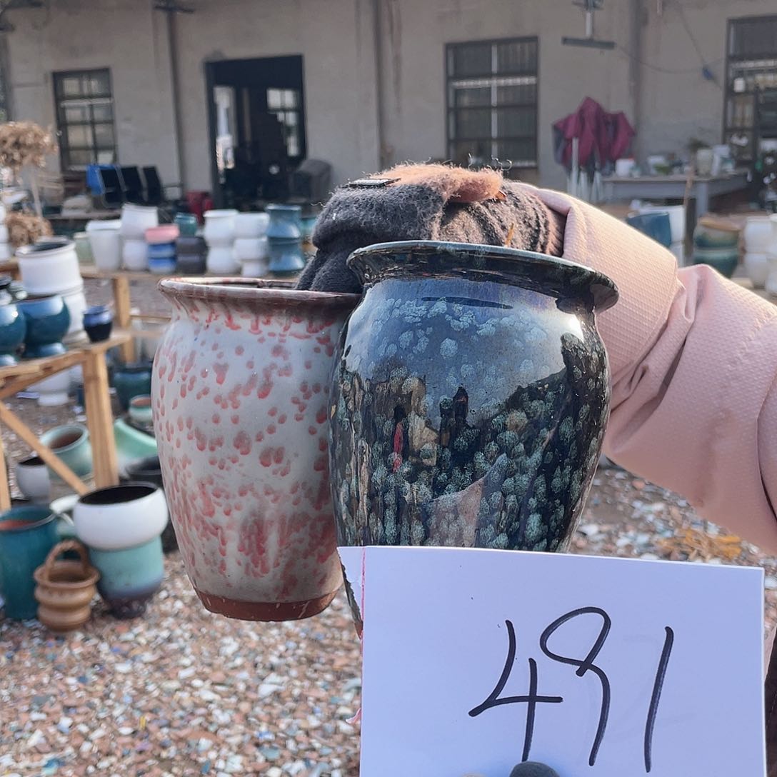 红陶王嫂花盆0213-491微瑕