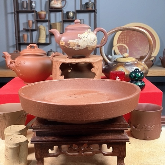 紫砂茶杯动****车分体式干泡