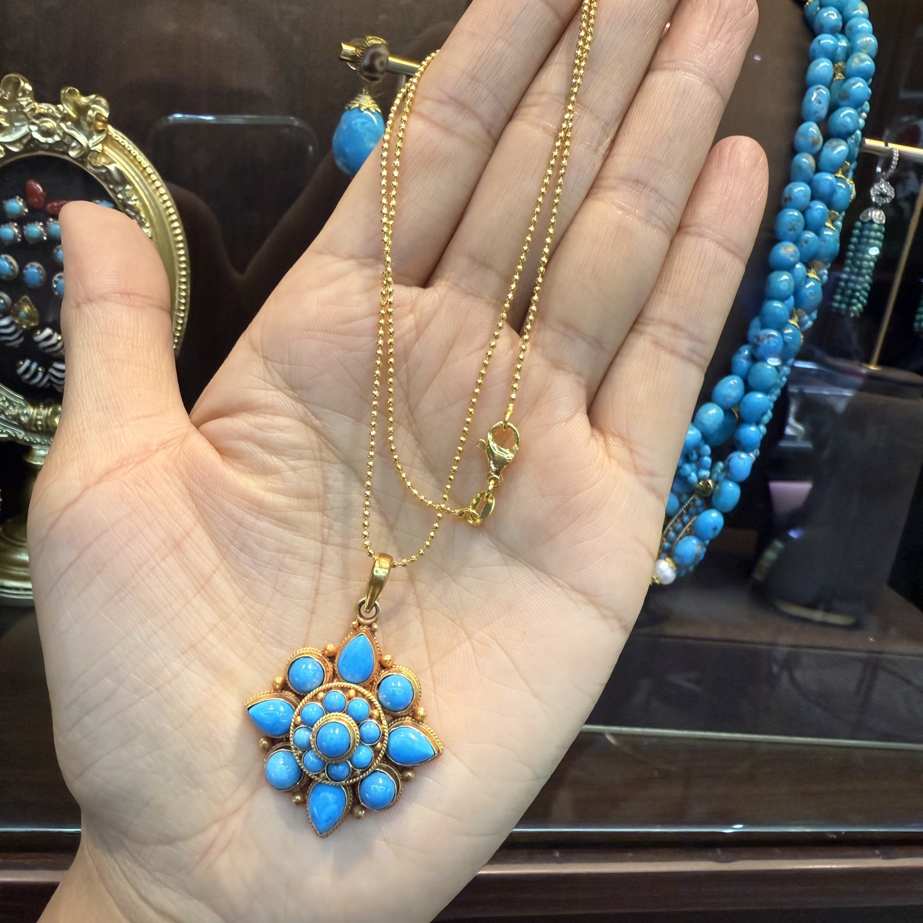 非金属合成锆石项链 手工美美松松项链