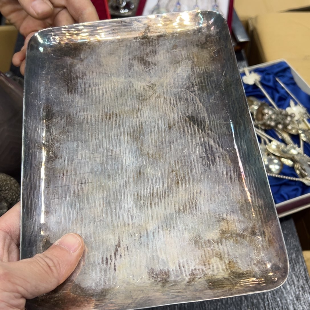 老***理925银日本中古工艺品摆件