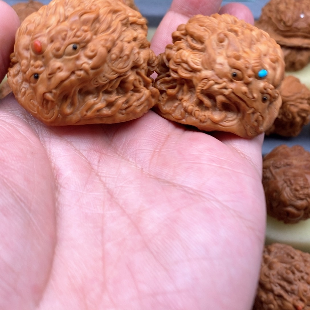 核桃手串/手链老*蛇头貔貅