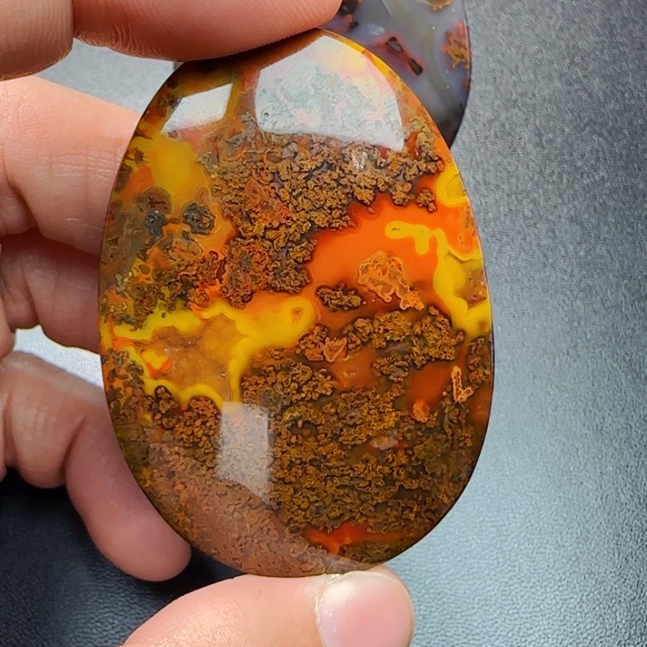 玛瑙/玉髓战国红未镶嵌平**淡