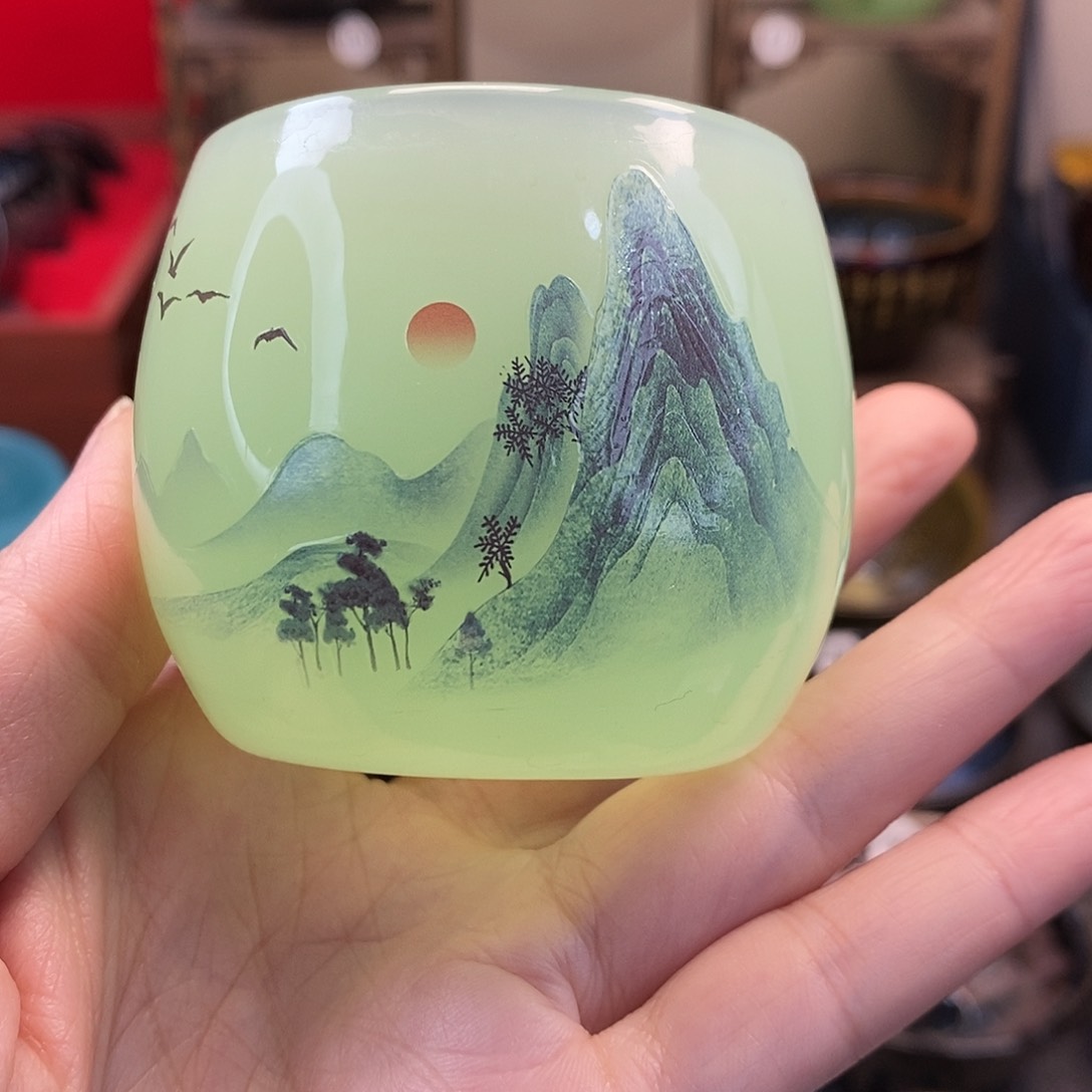 茶盏琉璃山水手工杯