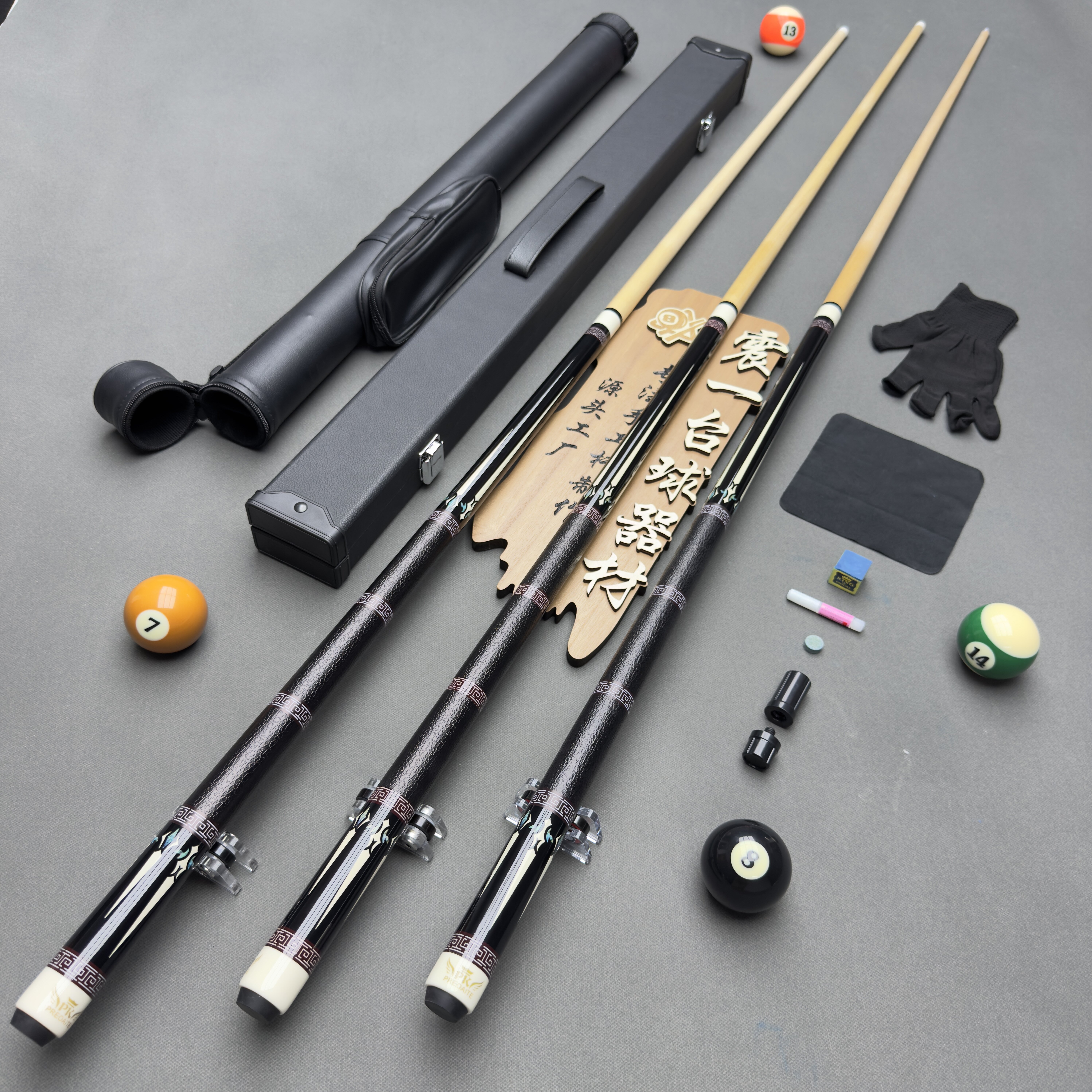 【征途4 直播福利杆】大牌同款中式黑八杆工台球杆大中小头工厂直发