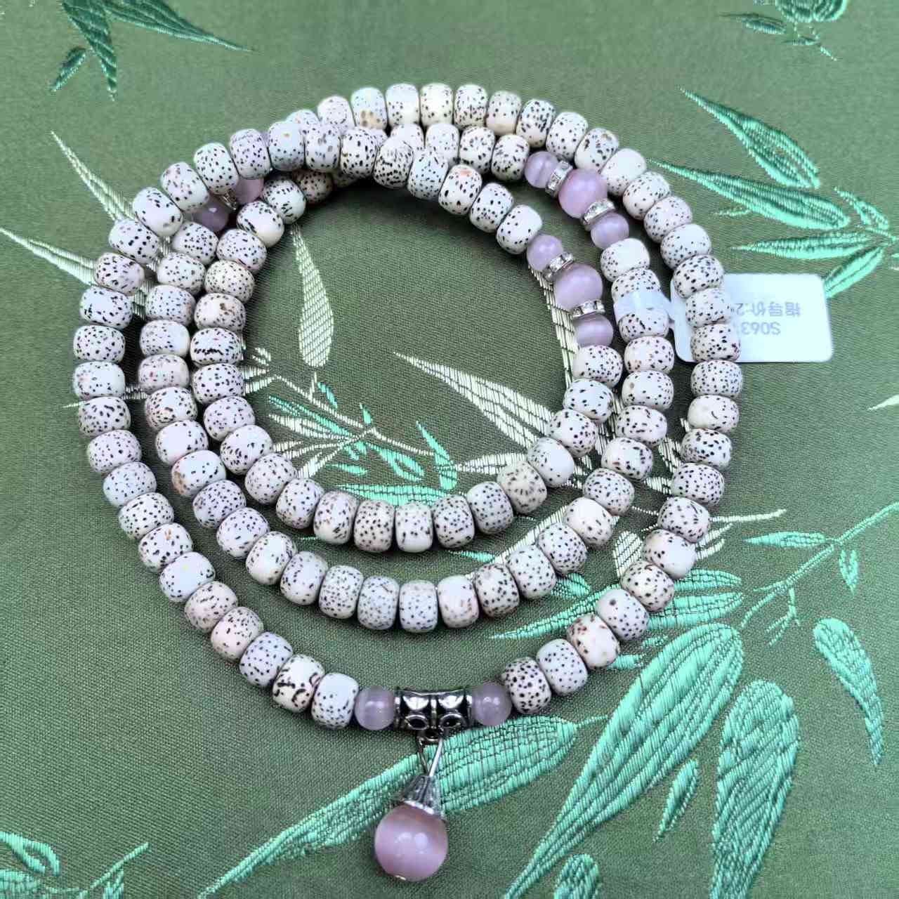 S0631-星月菩提长条 108*猫眼石