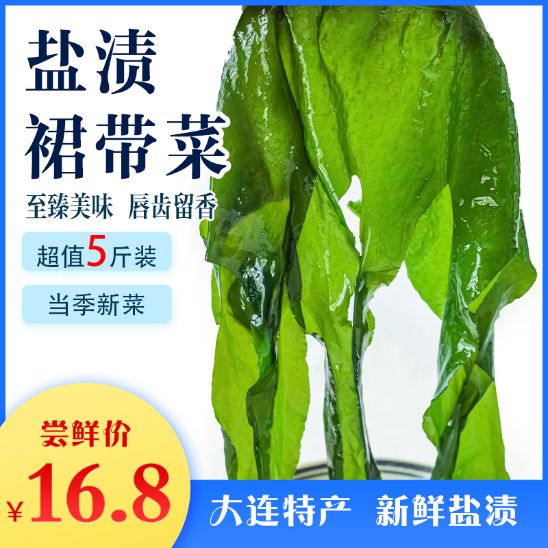 5斤大连新鲜盐渍裙带菜海芥菜火锅烫3秒凉拌煲汤爆炒商用