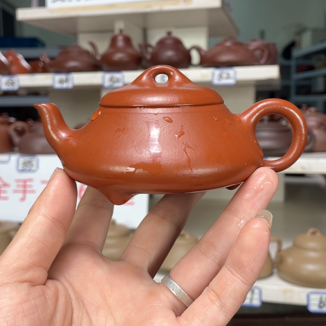 紫砂茶壶小煤窑朱泥全手工180毫升
