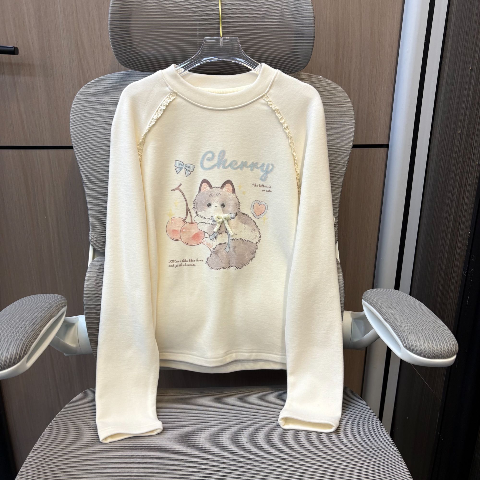 冬款韩范洋气布偶猫绒面女童打底衫 F357 357 K