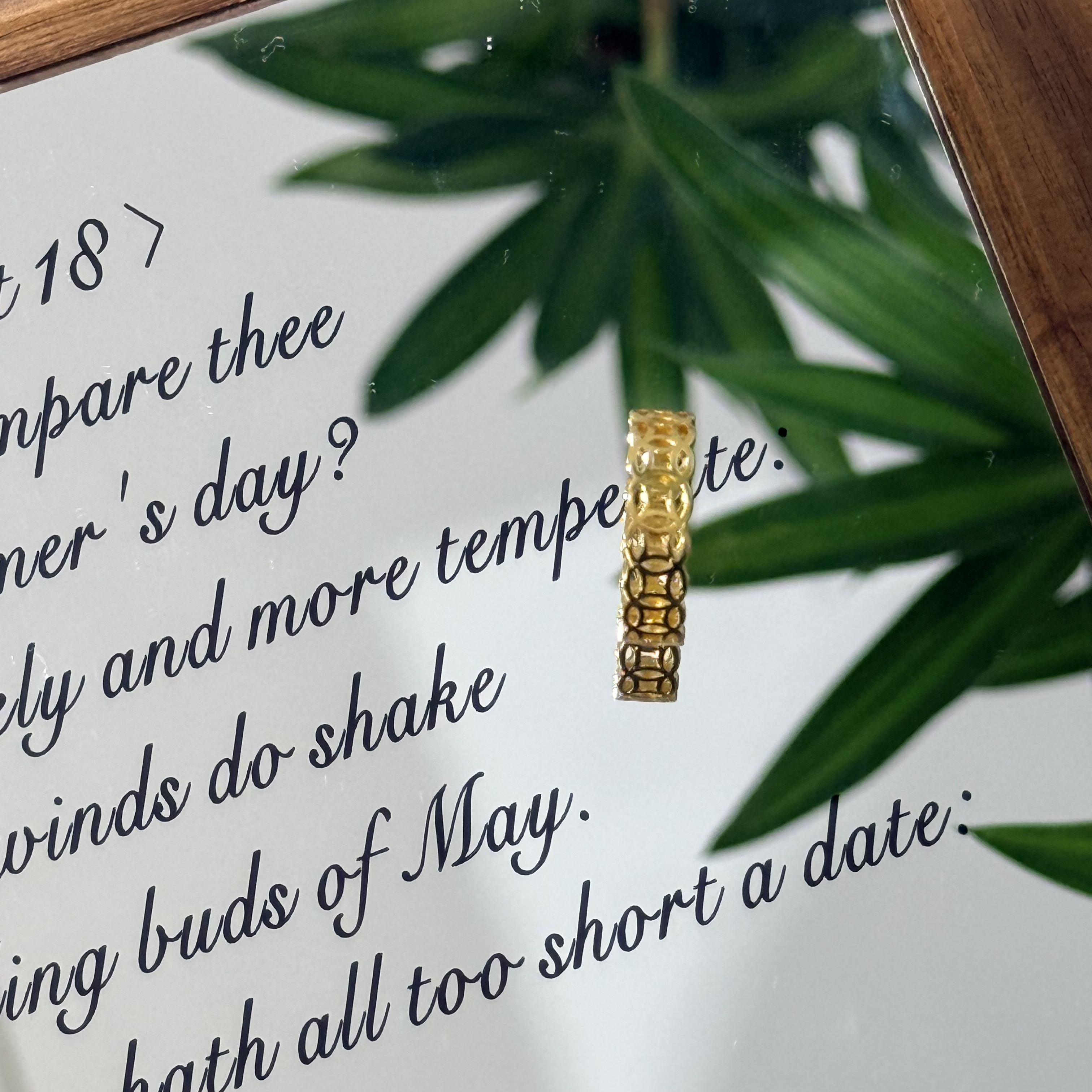 铜合金戒指 金色铜钱戒指设计款