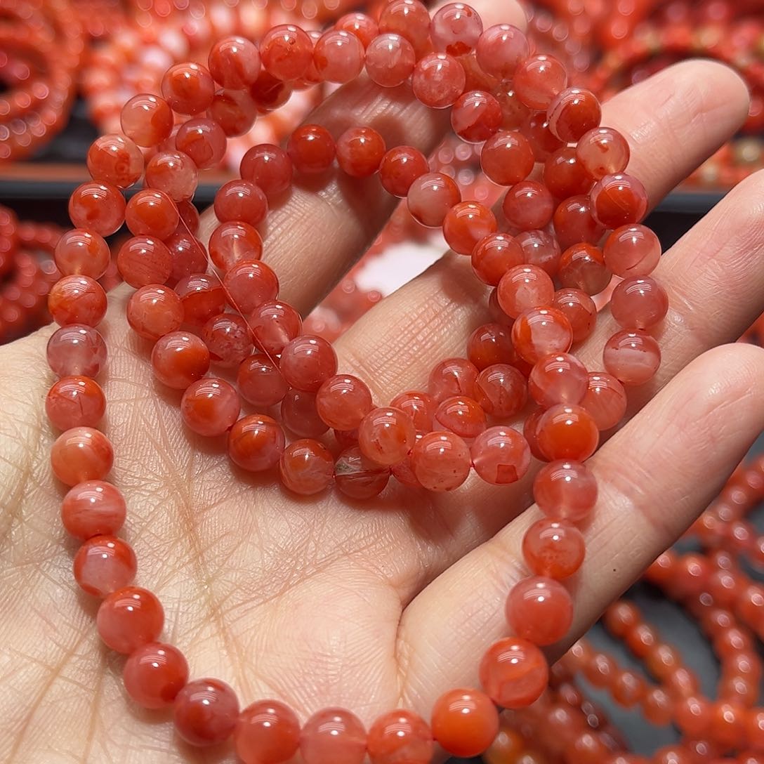 南红玛瑙手链未镶嵌