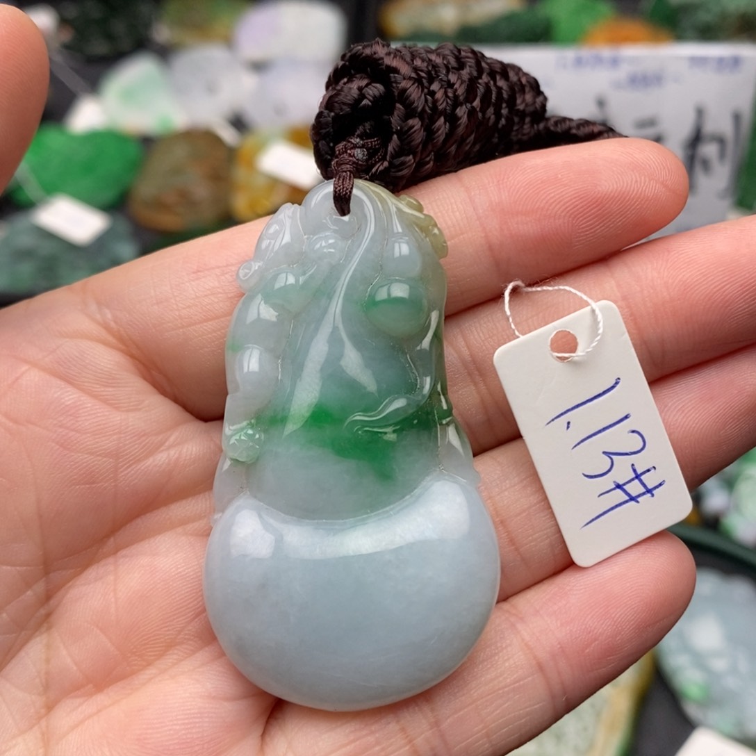 翡翠项链未镶嵌葫芦13号