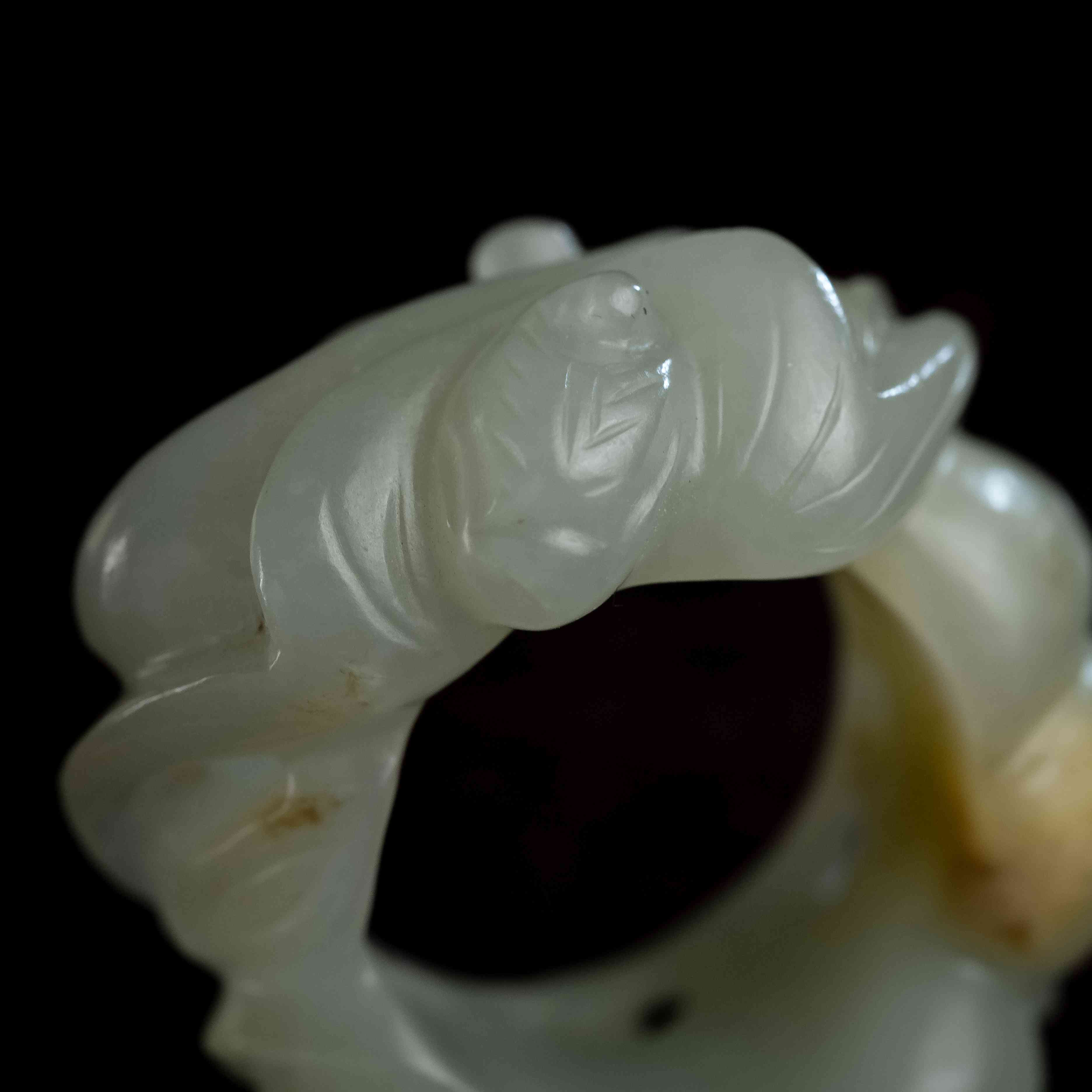 清代和田玉福寿扳指-NX