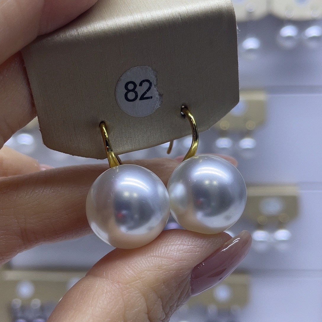 淡水珍珠耳饰银S925镶嵌