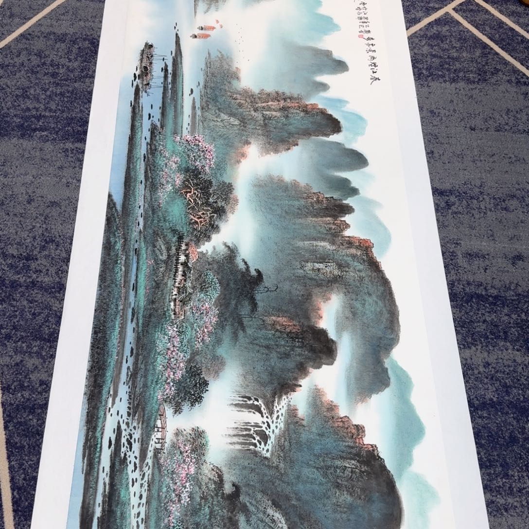 国画国画作品山水花鸟纯手绘