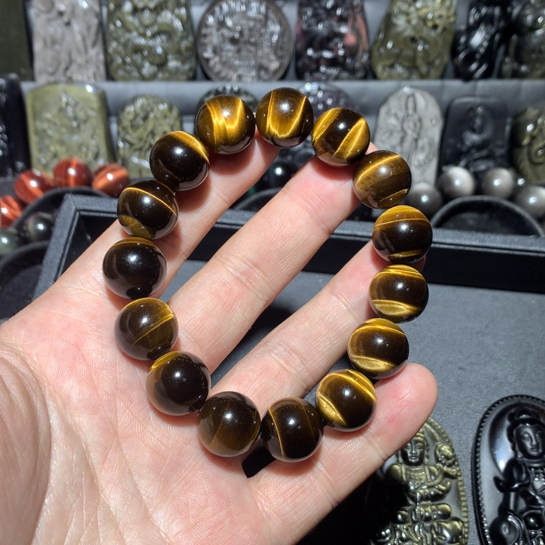 木变石（虎睛石）手串未镶嵌黄*烨
