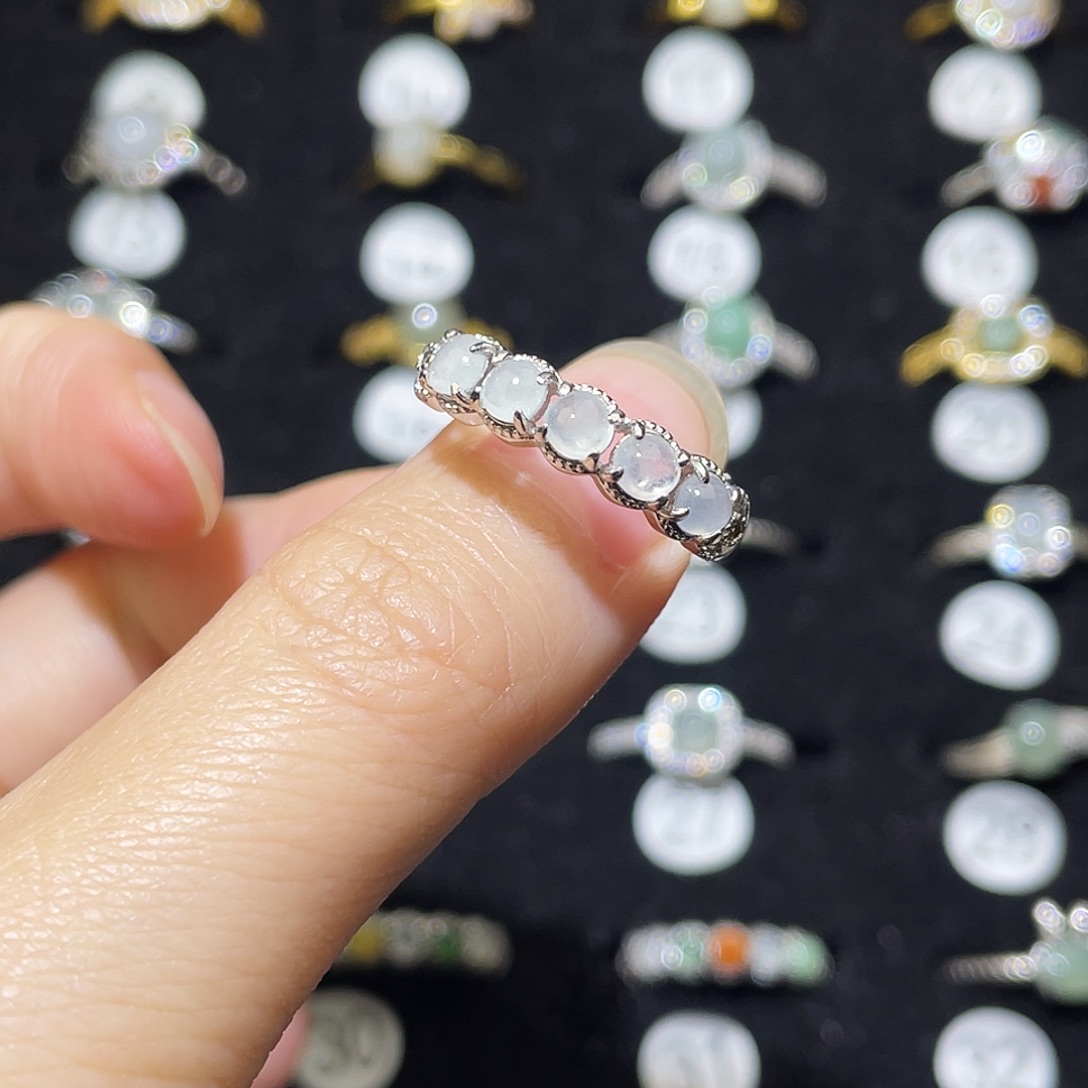 睡***眼翡翠未镶嵌戒指戒指