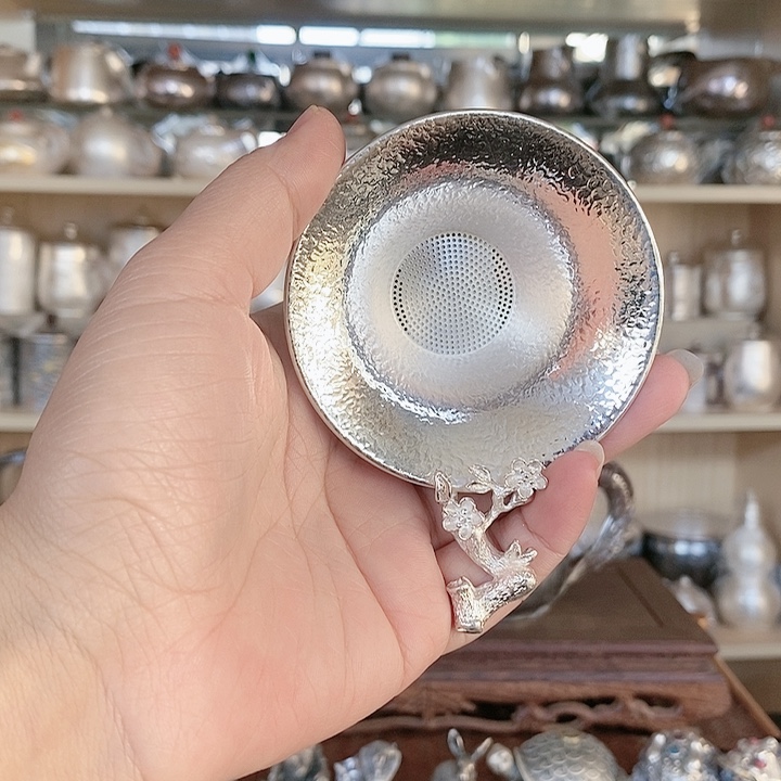 茶盏手工锤纹茶漏