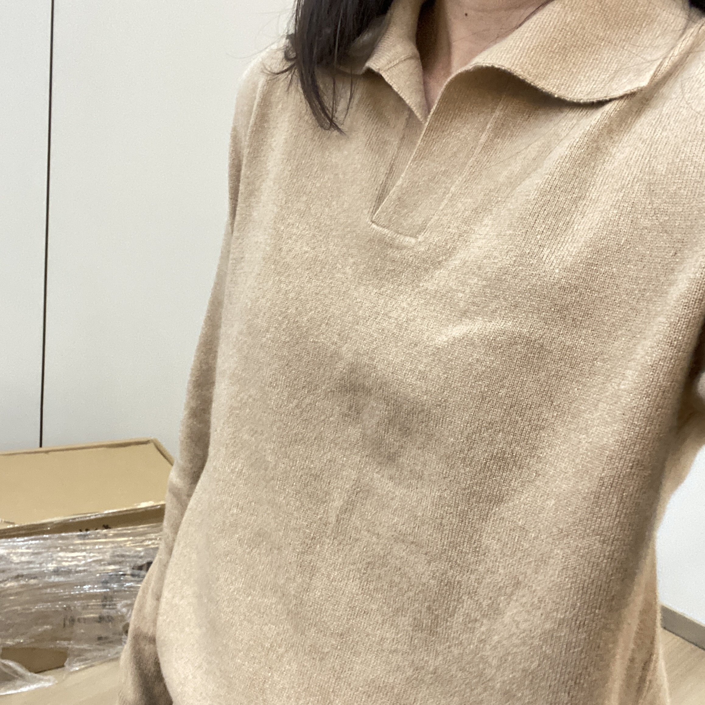 小山羊绒海鸥领羊绒衫