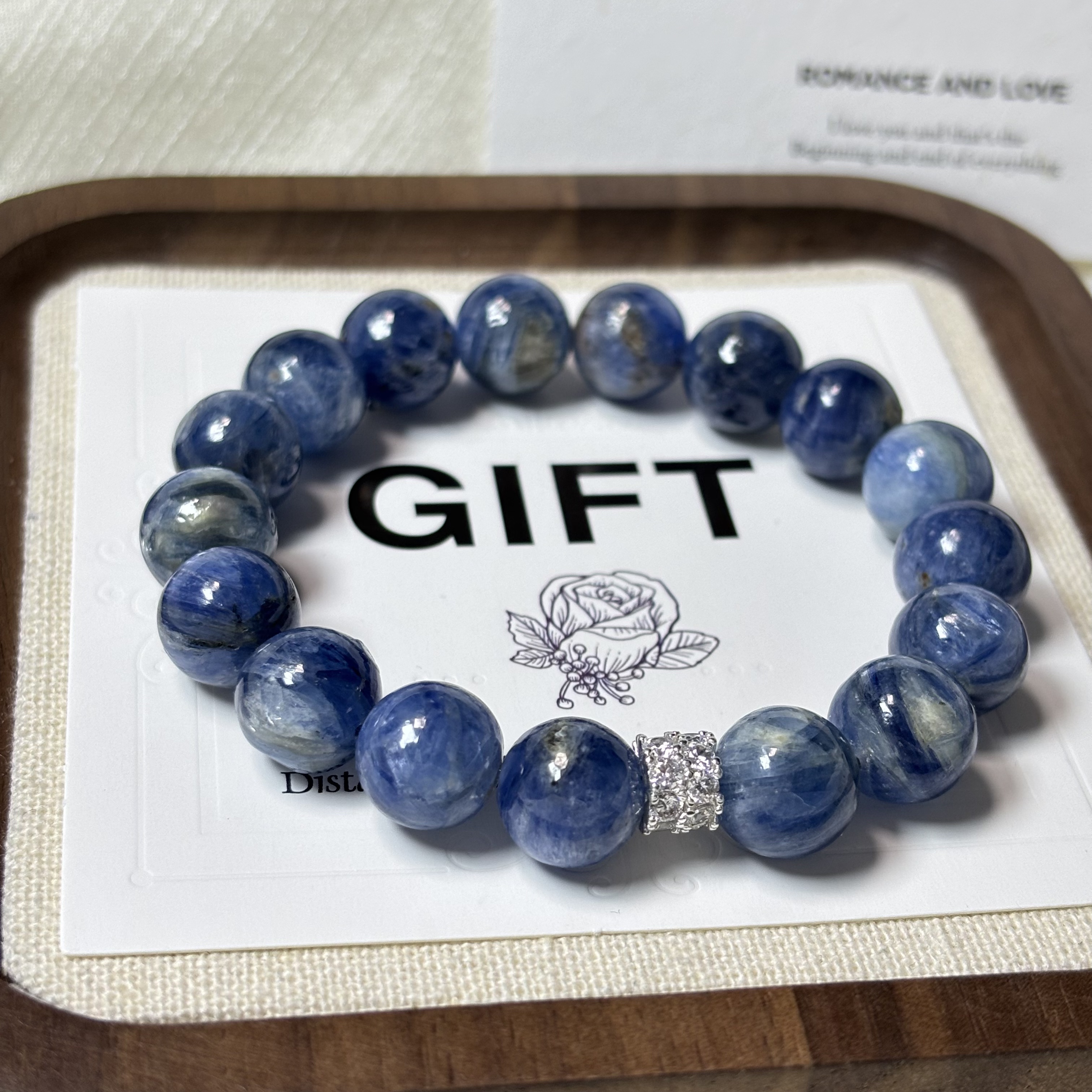 【周大宜】天然蓝水晶女款蓝色时尚百搭简约素圈单圈ZDYSJ00049