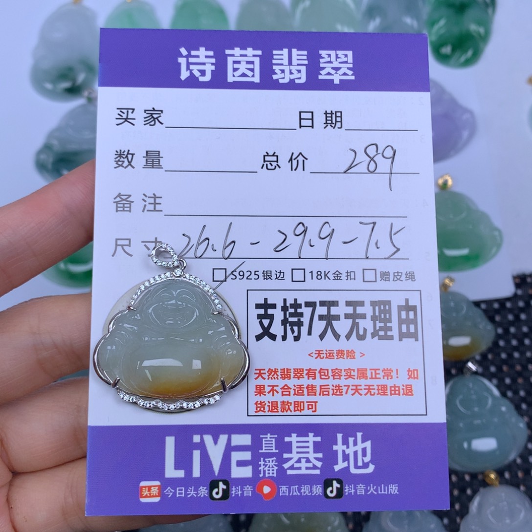翡翠未镶嵌颈饰天然