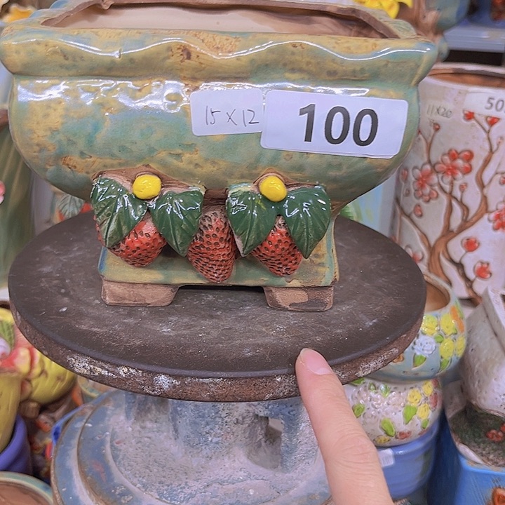 紫砂花盆粗陶材质多肉花盆