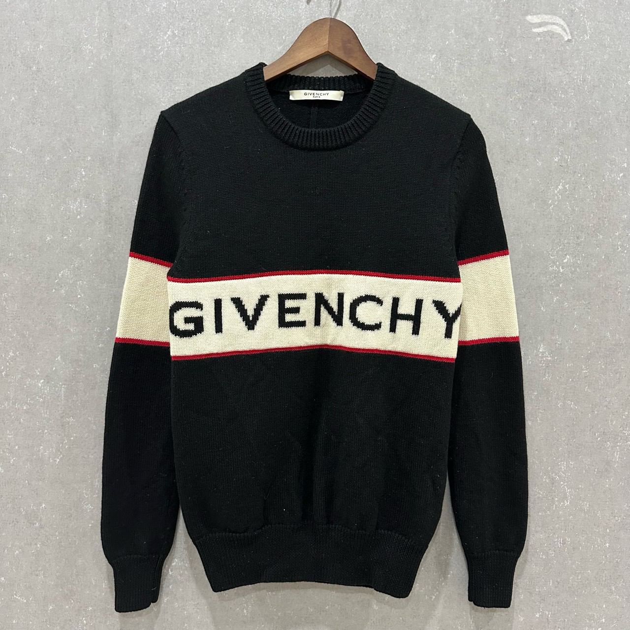 95新 Givenchy/纪梵希 经典字母logo羊毛衫 X