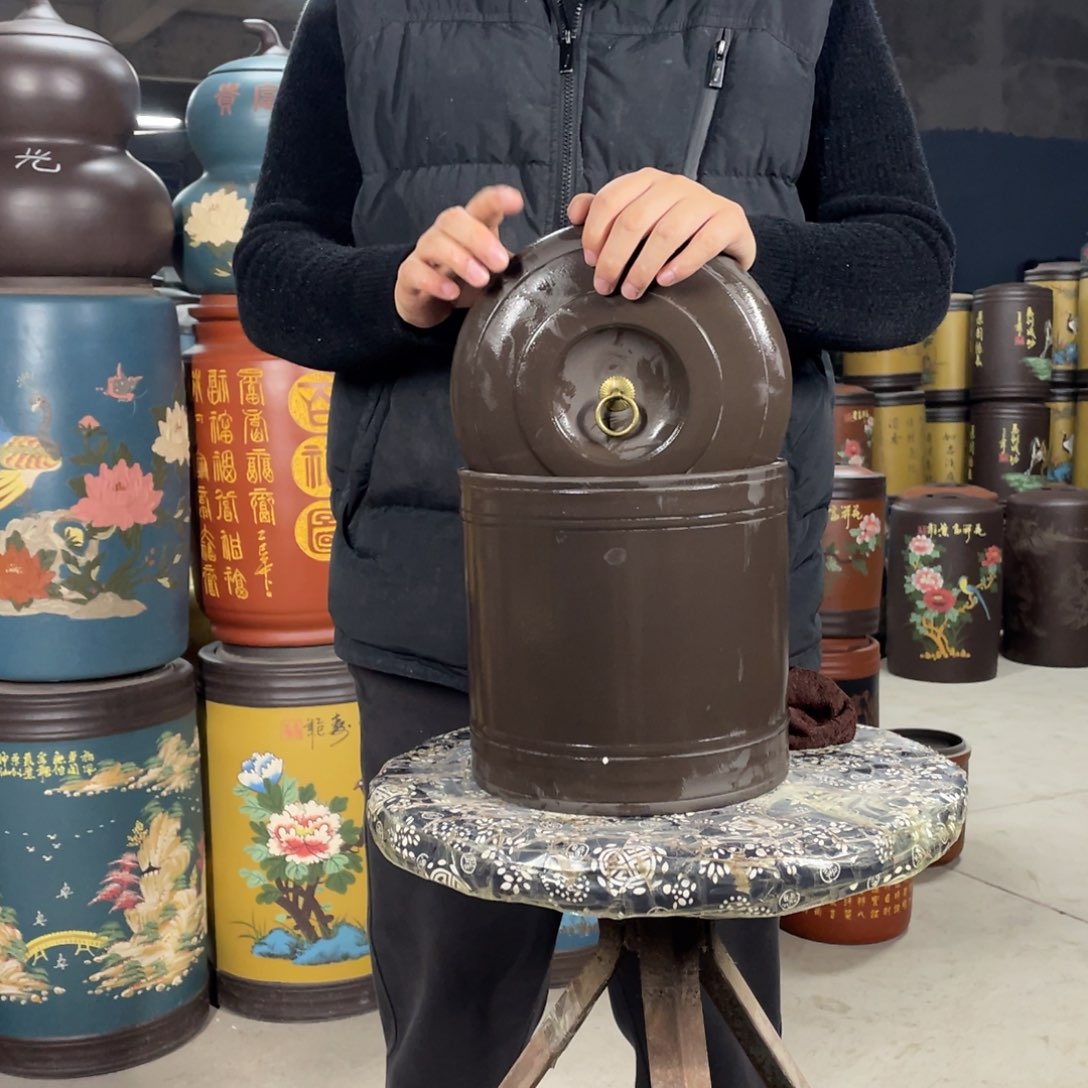 宜兴原矿紫砂茶叶罐