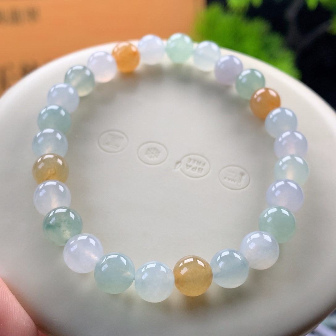 翡翠未镶嵌手链卡7.6