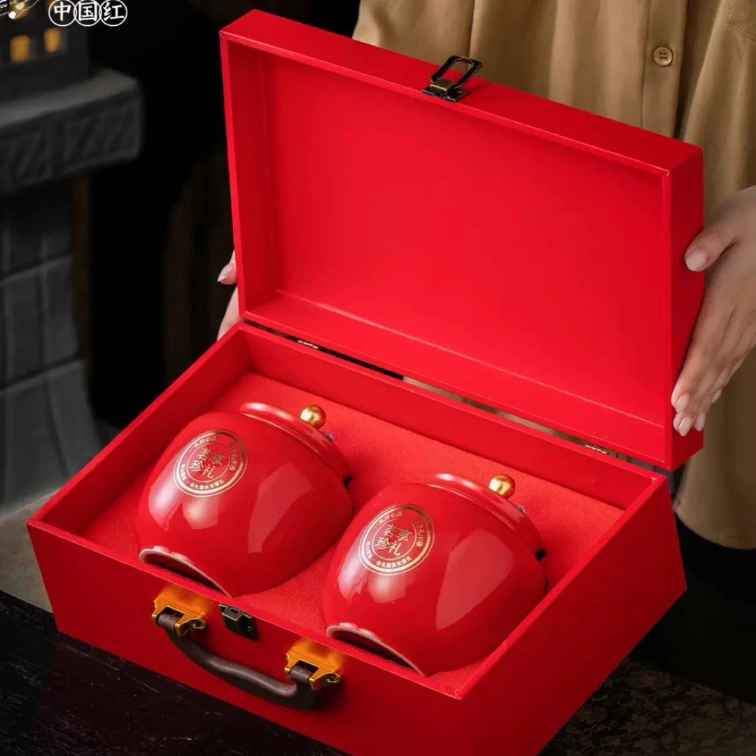 【茗享珍礼】红色双陶瓷高端红茶金骏眉礼盒装