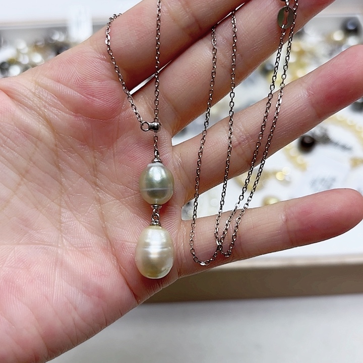 银S925镶嵌海水珍珠颈饰?****色