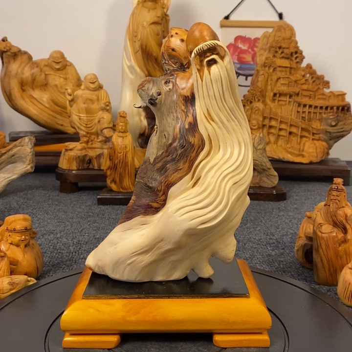 柏木（崖柏）太行崖柏寿星公摆件根雕工艺品