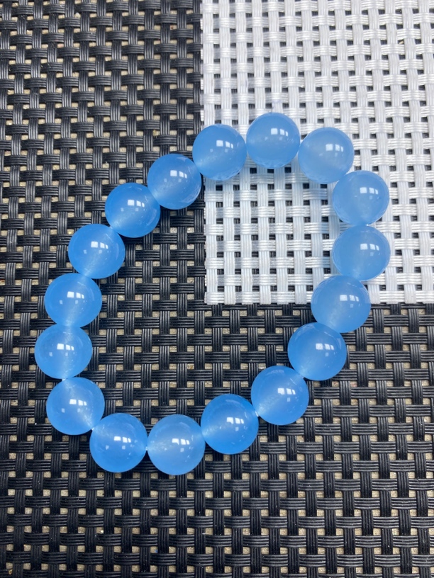 蓝色12mm手串百搭501