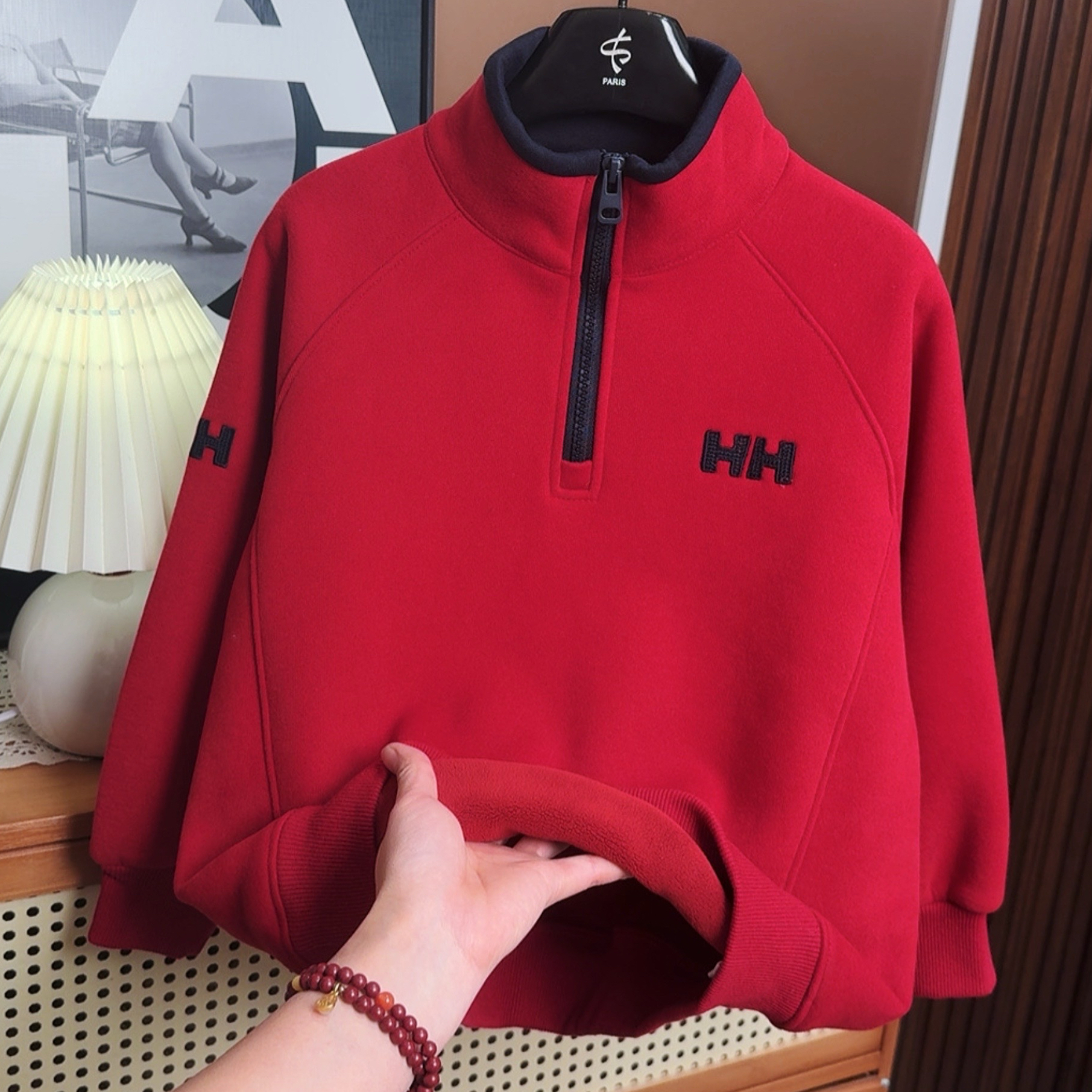 【年款】新年穿新衣！加绒韩版洋气百搭男童半高领卫衣00510