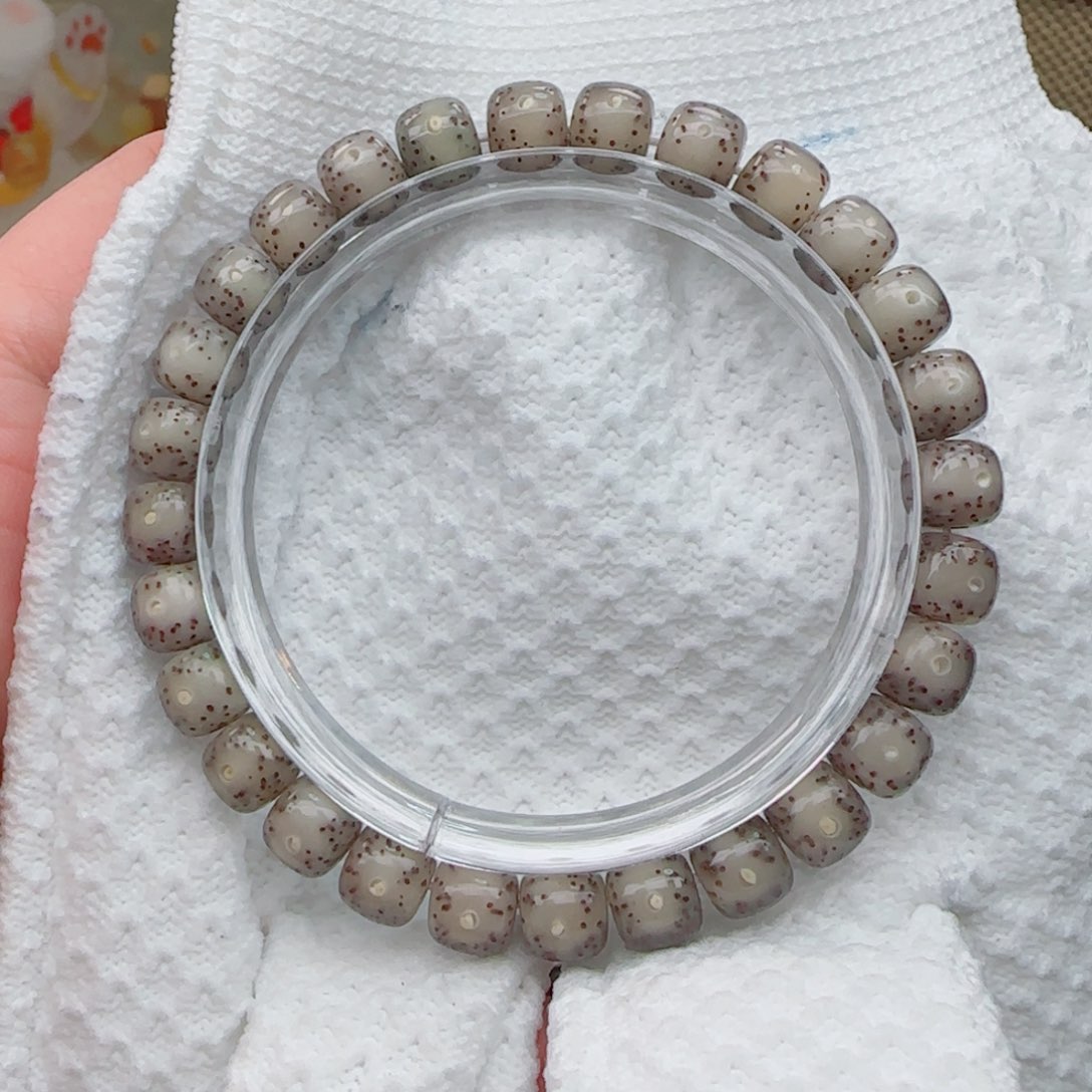 手串星月菩提灰冰大眼睛针尖星8*7