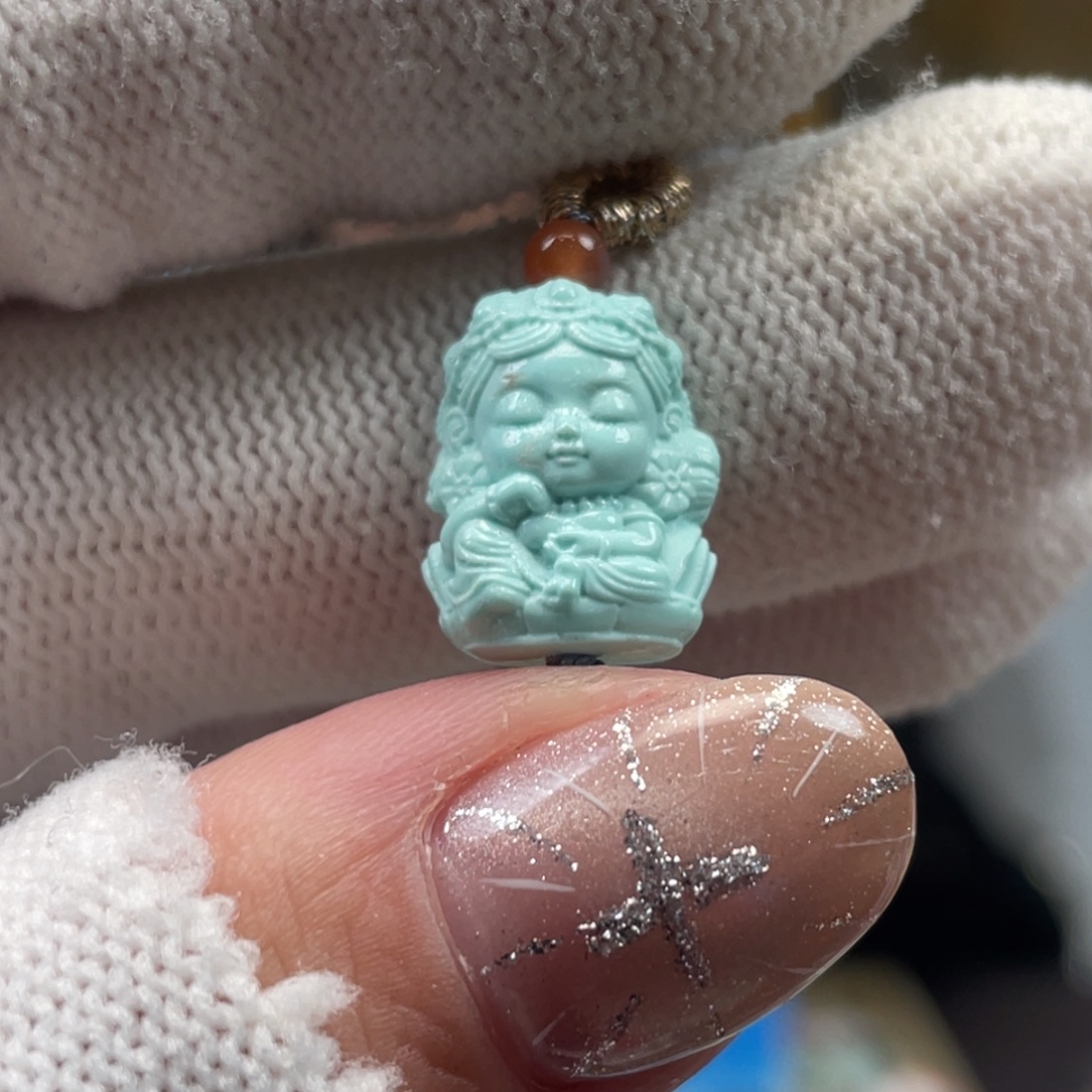 绿松石未镶嵌挂件