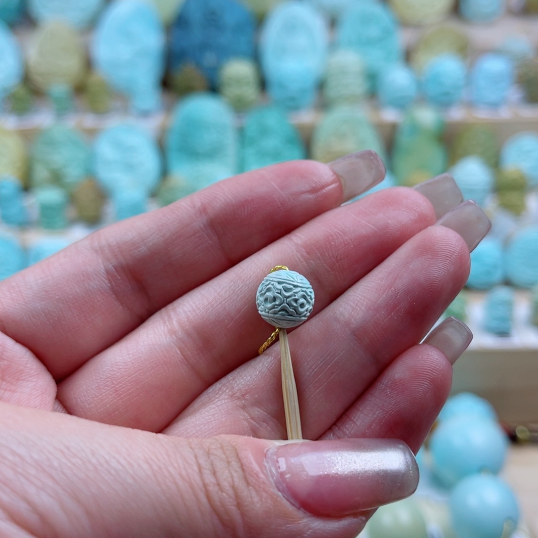 绿松石未镶嵌珠宝奇石9mm